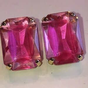 Elegant Ombré Faded Pink CZ Rhinestone Earrings